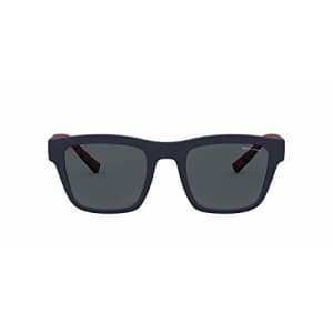 A|X Armani Exchange Men's AX4088S Sunglasses, Matte Dark Blue/Polarized Grey, 52 mm for $45