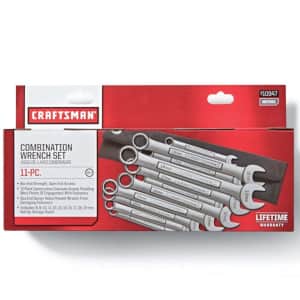 Craftsman 11-Piece 12-Point Metric Combination Wrench Set for $20