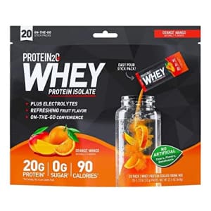 Protein2o Whey Protein Isolate, Orange Mango 20 Packs/1.13 Oz for $31