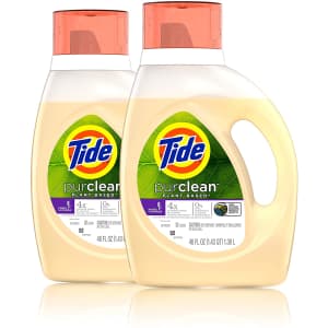 Tide 46-oz. Purclean Plant-Based Liquid Laundry Detergent 2-Pack for $13 Tide 46-oz. Purclean Plant-Based Liquid Laundry Detergent 2-Pack for $13