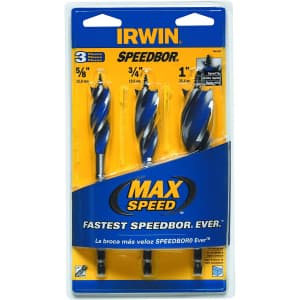 Irwin Speedbor Max 3-Pc. Woodboring Drill Bit Set for $16