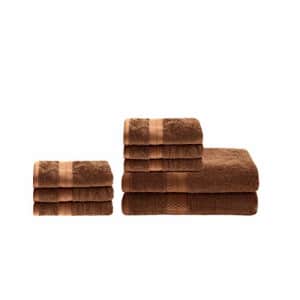 SUPERIOR Rayon from Bamboo Kits Towel Set, 2 Bath 6 Hand, Cocoa for $57