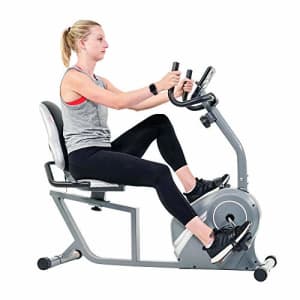 Sunny Health & Fitness Recumbent Bike - SF-RB4876, silver for $161