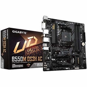 GIGABYTE B550M DS3H AC (AM4 AMD/B550/Micro ATX/Dual M.2/SATA 6Gb/s/USB 3.2 Gen 1/PCIe for $142