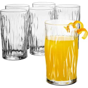 Bormioli Rocco Wind Italian 6-Piece Drinking Glasses Set for $19 Bormioli Rocco Wind Italian 6-Piece Drinking Glasses Set for $19
