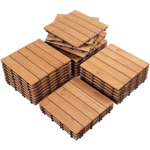 Skonyon 27-Piece Interlocking Patio Deck Floor Tiles for $90