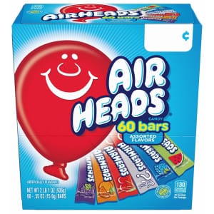 Airheads Candy Bar Variety 60-Pack for $6.38 via Sub. & Save Airheads Candy Bar Variety 60-Pack for $6.38 via Sub. & Save