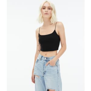 Aeropostale Women's Seriously Soft Cozy Cropped Bungee Cami for $4