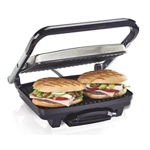 Hamilton Beach Panini Press, Sandwich Maker & Electric Indoor Grill, Upright Storage, Nonstick Easy for $45 Hamilton Beach Panini Press, Sandwich Maker & Electric Indoor Grill, Upright Storage, Nonstick Easy for $45