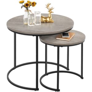 SmileMart Rustic Nesting Coffee Table Set for $64 SmileMart Rustic Nesting Coffee Table Set for $64