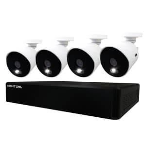 Night Owl 12-Channel 4K Wired Security Camera DVR w/ 4 Cameras, 1TB HDD for $391