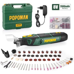 Popoman 8V Cordless Rotary Tool Kit for $50