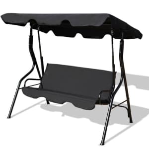 Costway 3-Seat Outdoor Patio Canopy Swing for $88