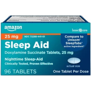 Amazon Basic Care Sleep Aid Tablets 96-Count for $5 Amazon Basic Care Sleep Aid Tablets 96-Count for $5