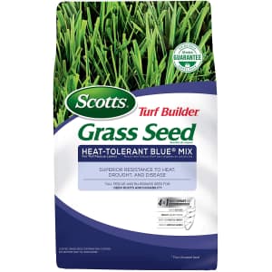 Scotts Turf Builder Grass Seed Heat-Tolerant Blue Mix 3-lb. Bag for $14 Scotts Turf Builder Grass Seed Heat-Tolerant Blue Mix 3-lb. Bag for $14