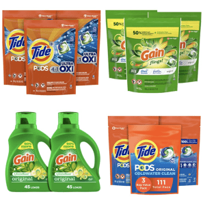 Tide or Gain Laundry Detergent at Amazon: Extra $3 off