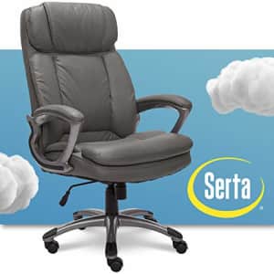Serta Faux Big & Tall Executive Office Chair High Back All Day Comfort Ergonomic Lumbar Support, for $259 Serta Faux Big & Tall Executive Office Chair High Back All Day Comfort Ergonomic Lumbar Support, for $259