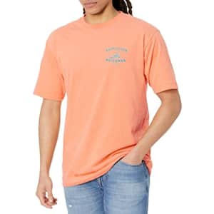 Quiksilver Waterman Men's High Tide Qmt0 Tee Shirt, Cantaloupe, Medium for $15