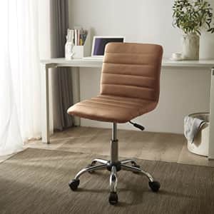 Urban Shop Faux Leather Rolling Office Chair, Tan for $65 Urban Shop Faux Leather Rolling Office Chair, Tan for $65