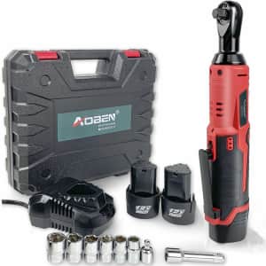 Aoben 3/8" 12V Cordless Electric Ratchet Wrench Set for $40 Aoben 3/8" 12V Cordless Electric Ratchet Wrench Set for $40