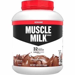 Muscle Milk Genuine Protein Powder, Chocolate, 32g Protein, 4.94 Pound, 32 Servings for $69