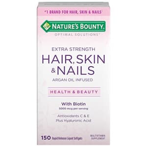 Extra Strength Hair Skin and Nails Vitamins by Nature's Bounty Optimal Solutions, Vitamin C, for $10