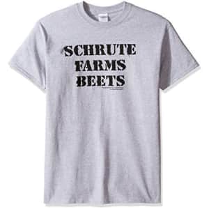 T-Line Men's The Office Tv Series Schrute Farms Graphic T-Shirt, Oxford, 2XL for $15