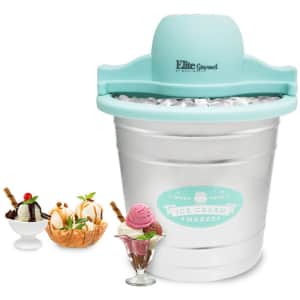 Elite Gourmet 4-Quart Old-Fashioned Electric Ice Cream Maker for $62 Elite Gourmet 4-Quart Old-Fashioned Electric Ice Cream Maker for $62