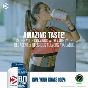 Dymatize Elite 100% Whey Protein Powder, 25g Protein, 5.5g BCAAs & 2.7g L-Leucine, Quick Absorbing for $56 Dymatize Elite 100% Whey Protein Powder, 25g Protein, 5.5g BCAAs & 2.7g L-Leucine, Quick Absorbing for $56