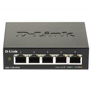 D-Link Ethernet Switch, 5 Port Easy Smart Managed Gigabit Network Internet Desktop or Wall Mount for $37