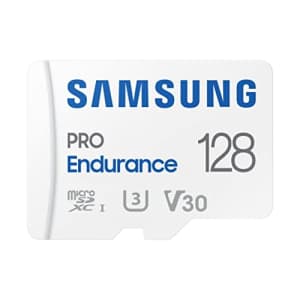 Samsung PRO Endurance 128GB microSDXC UHS-I U3 100MB/s Video Monitoring Memory Card with Adapter for $41