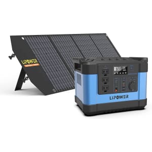 Lipower 1,000W Solar Generator with 100W Solar Panel for $899