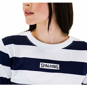 Spalding Women's Activewear Heritage Super Soft Jersey Long Sleeve Tee, Peacoat/Wht, M for $29