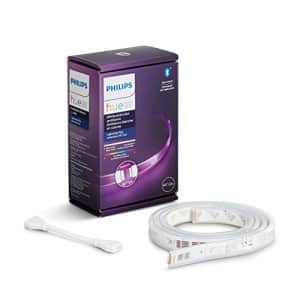 Philips Hue Bluetooth Smart Lightstrip Plus 1m/3ft Extension with Plug, (Voice Compatible with for $25
