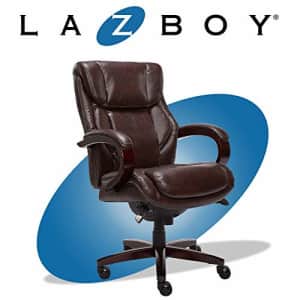 La-Z-Boy Bellamy Executive Office Chair with Memory Foam Cushions, Solid Wood Arms and Base, for $408 La-Z-Boy Bellamy Executive Office Chair with Memory Foam Cushions, Solid Wood Arms and Base, for $408