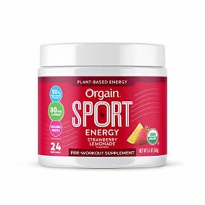 Orgain Strawberry Lemonade Sport Energy Pre-Workout Powder - Made with Green Coffee Beans, Organic for $33 Orgain Strawberry Lemonade Sport Energy Pre-Workout Powder - Made with Green Coffee Beans, Organic for $33