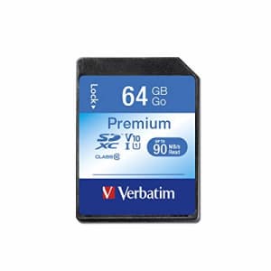 Verbatim 64GB Premium SDXC Memory Card, UHS-I V10 U1 Class 10 for $15 Verbatim 64GB Premium SDXC Memory Card, UHS-I V10 U1 Class 10 for $15