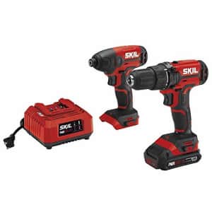 SKIL 20V 2-Tool Combo Kit: 20V Cordless Drill Driver and Impact Driver Kit, Includes 2.0Ah PWRCore for $79