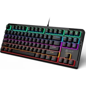 iClever RGB Backlit Wired Mechanical Gaming Keyboard for $17
