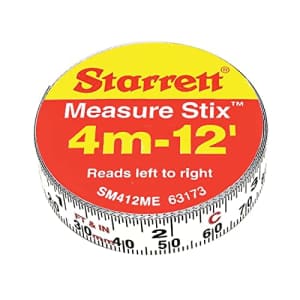 Starrett Tape Measure Stix with Adhesive Backing - Mount to Work Bench, Saw Table, Drafting Table - for $15