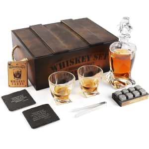 Mixology & Craft Whiskey Decanter Set for $37