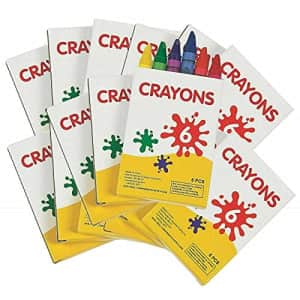 Fun Express Bulk Crayon Packs (48 boxes of 6 colors) Daycare, Party Favors and School Supplies for $18