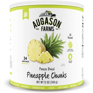 Augason Freeze Dried Pineapple Chunks 12-oz. Can for $23