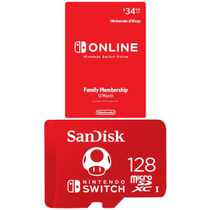 Nintendo Switch Online 12-Month Family Membership w/ SanDisk 128GB microSDXC Card: $34.99 Nintendo Switch Online 12-Month Family Membership w/ SanDisk 128GB microSDXC Card: $34.99