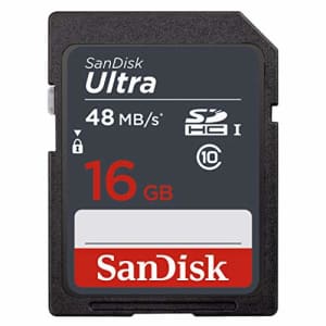 SanDisk Ultra 16GB SDHC UHS-I Class 10 48MB/s Memory Card for $13