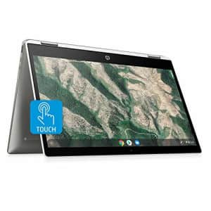 HP 14b-ca0010nr Chromebook X360 14-Inch HD Touchscreen Laptop, Chrome (Ceramic White/Mineral Silver) for $295 HP 14b-ca0010nr Chromebook X360 14-Inch HD Touchscreen Laptop, Chrome (Ceramic White/Mineral Silver) for $295