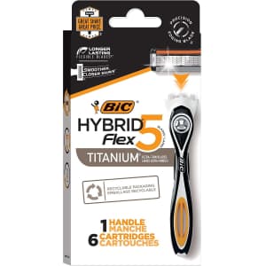 Bic Men's Hybrid Flex 5 Disposable Razor w/ 6 Blade Heads for $7.79 w/ Sub & Save Bic Men's Hybrid Flex 5 Disposable Razor w/ 6 Blade Heads for $7.79 w/ Sub & Save
