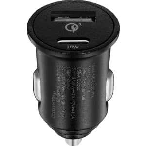 Insignia 18W 2-Port USB + USB-C Car Charger for $10