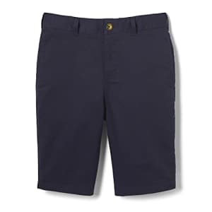 French Toast Boys' Big Flat Front Performance Short, Navy, 14 for $12