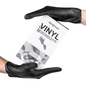 Oristout Black Vinyl Disposable Gloves from $7 Oristout Black Vinyl Disposable Gloves from $7